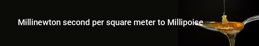 millinewton second per square meter to millipoise