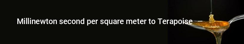 millinewton second per square meter to terapoise