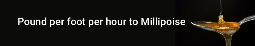 pound per foot per hour to millipoise