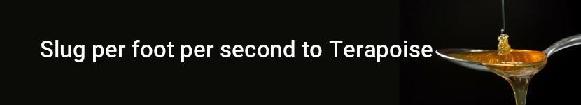 slug per foot per second to terapoise