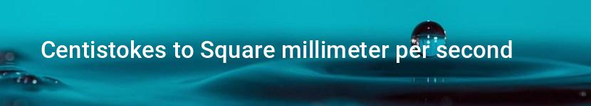 centistokes to square millimeter per second