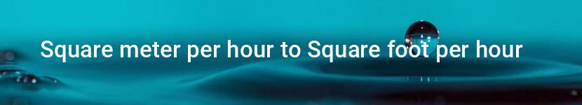 square meter per hour to square foot per hour