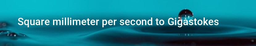square millimeter per second to gigastokes