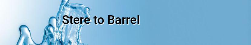 stere to barrel