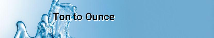 ton to ounce