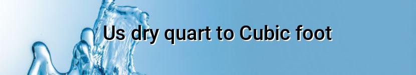 us dry quart to cubic foot